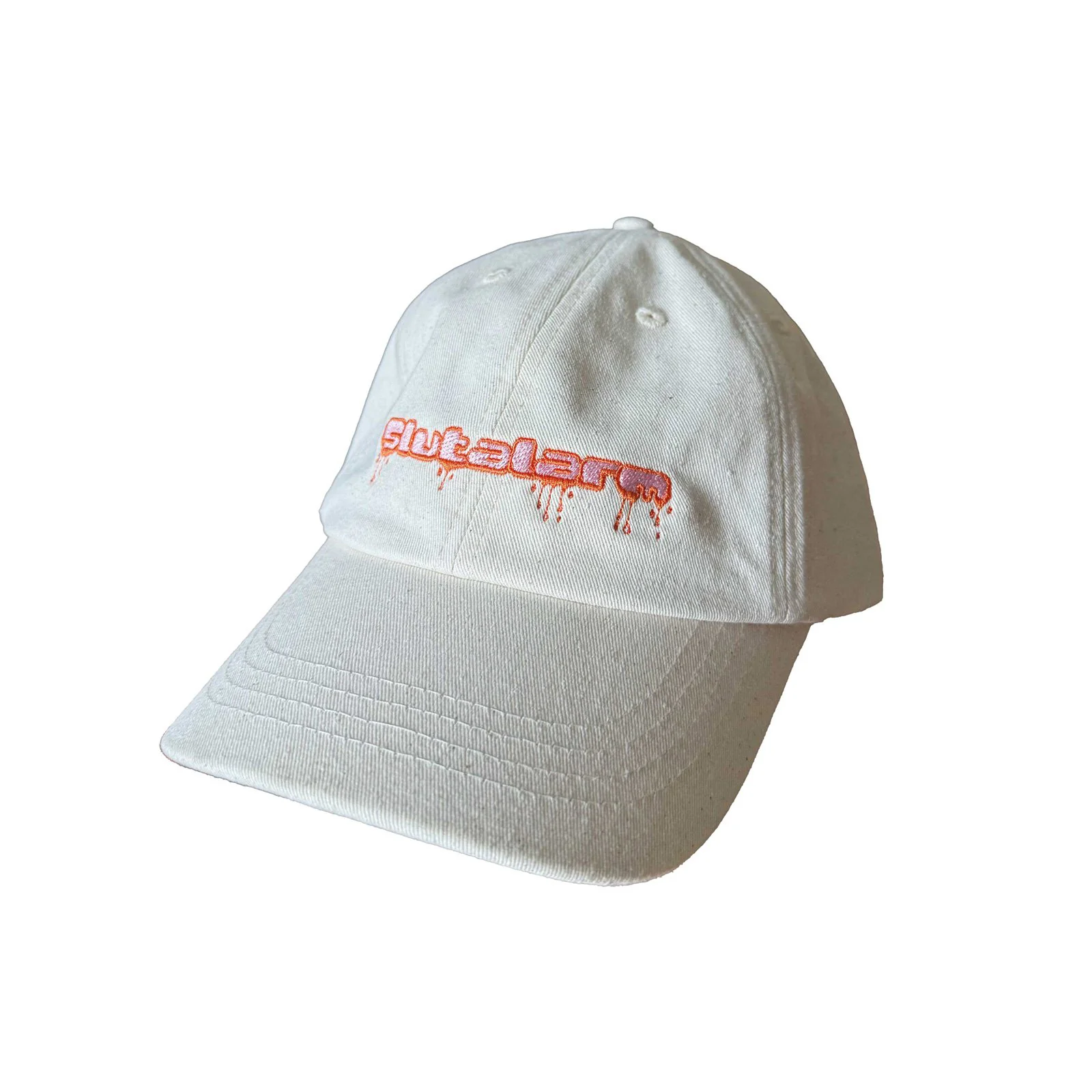 Beige Cap mit der Aufschrift Slutalarm