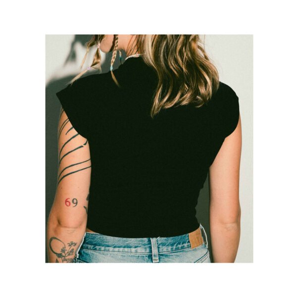 Back Schwarzes Crop Top